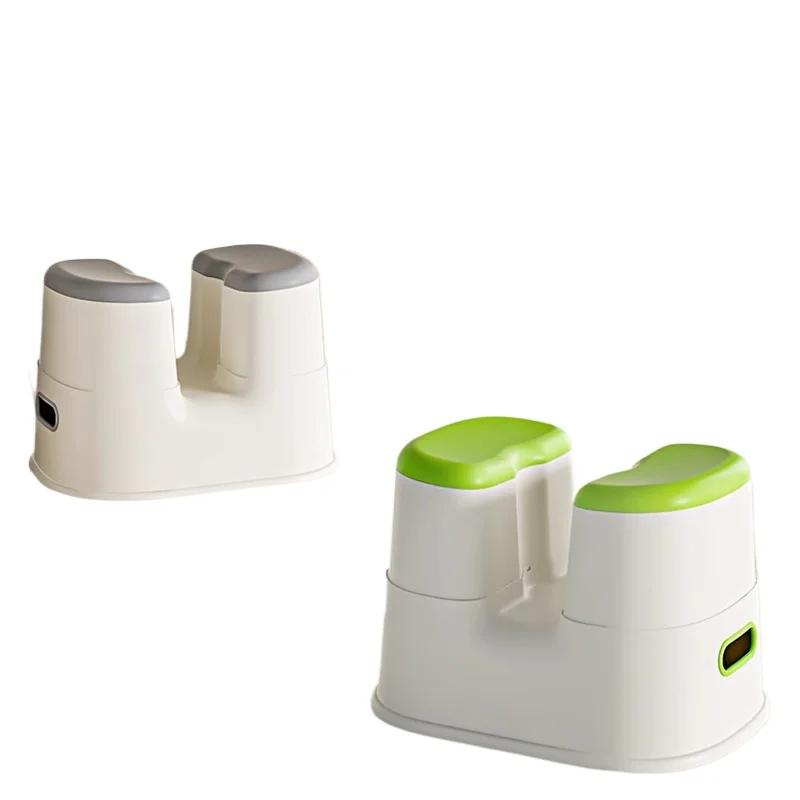 Tabouret de salle de bain en plastique, tabouret de bain creux en forme de U, chaise de toilette jap