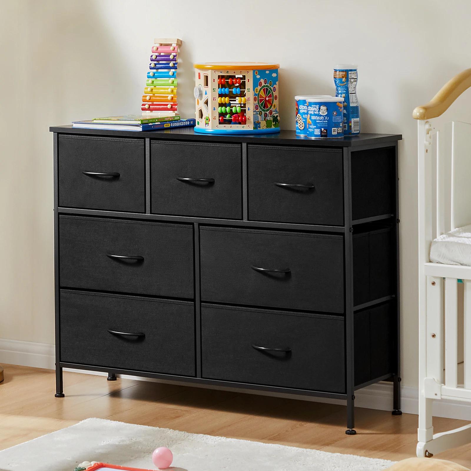 JHK Desser pour chambre à coucher avec 7 tiroirs en tissu organisateur placard de rangement poitrine