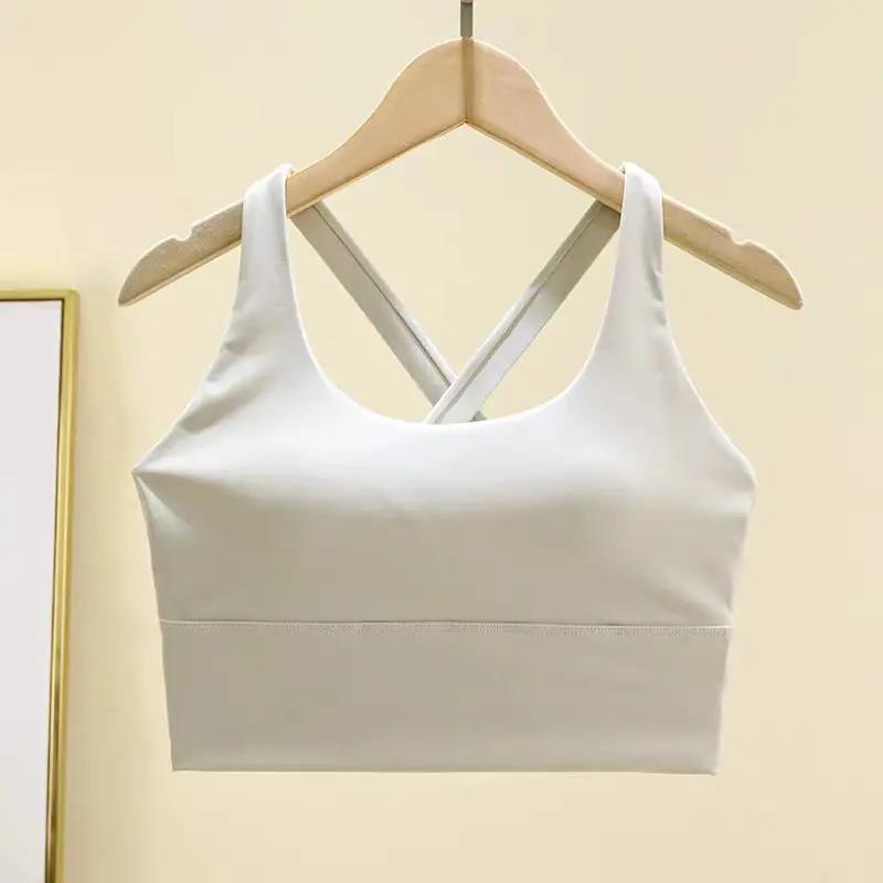 Soutien-gorge sport coussin fixe haute résistance running yoga antichoc maintien professionnel