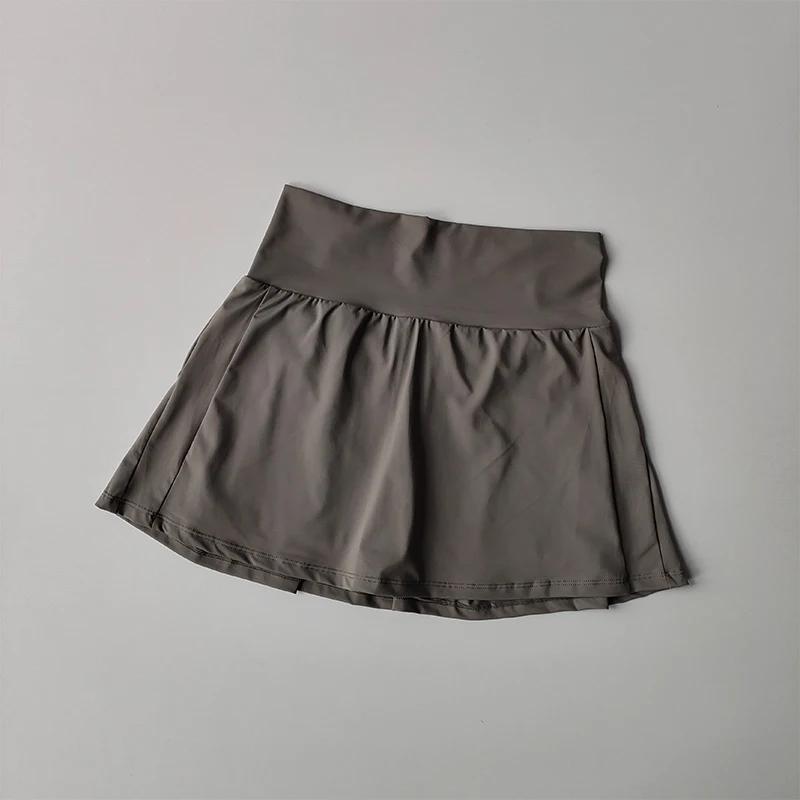 Jupe courte de sport taille haute, nouveau Short doublé Cool et Anti-éblouissement pour femmes, jupe