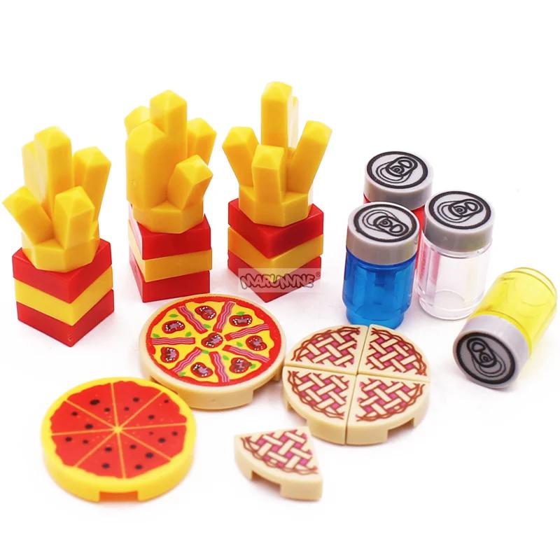 Marumine – Mini blocs de construction alimentaires, accessoires de cuisine, Hamburger, Pizza, frites