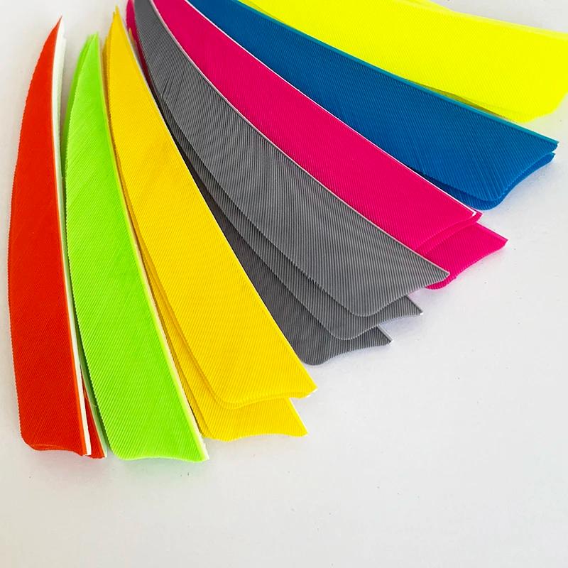 Plumes de flèche en carbone de 4 pouces, 50 pièces, bouclier RW coupé, plumes de turquie, Fletches,
