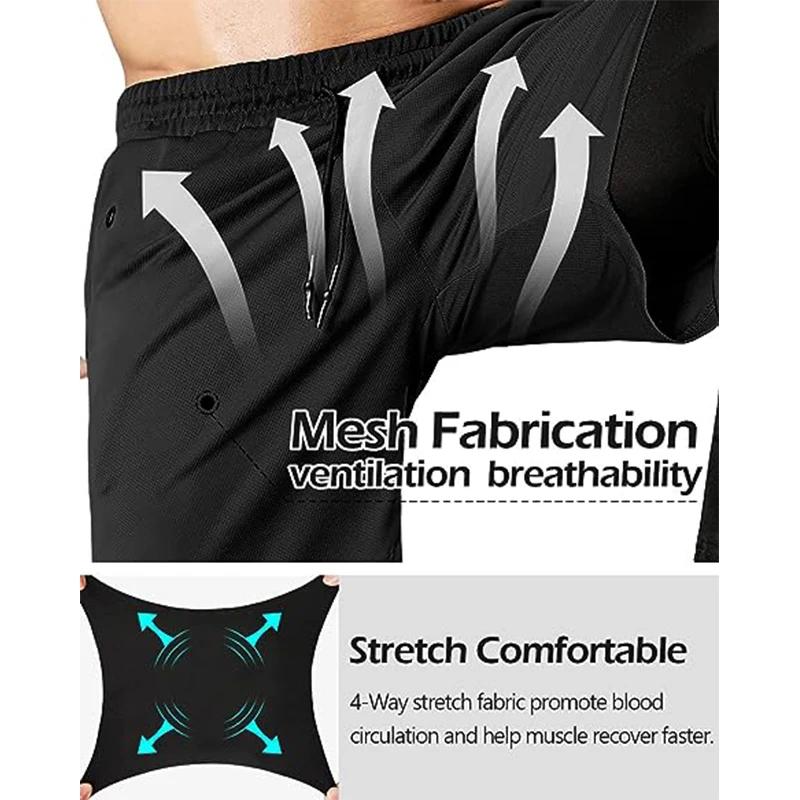 Pantalons de Sport pour hommes 2 en 1, survêtements d'athlétisme, vêtements d'entraînement, de Joggi