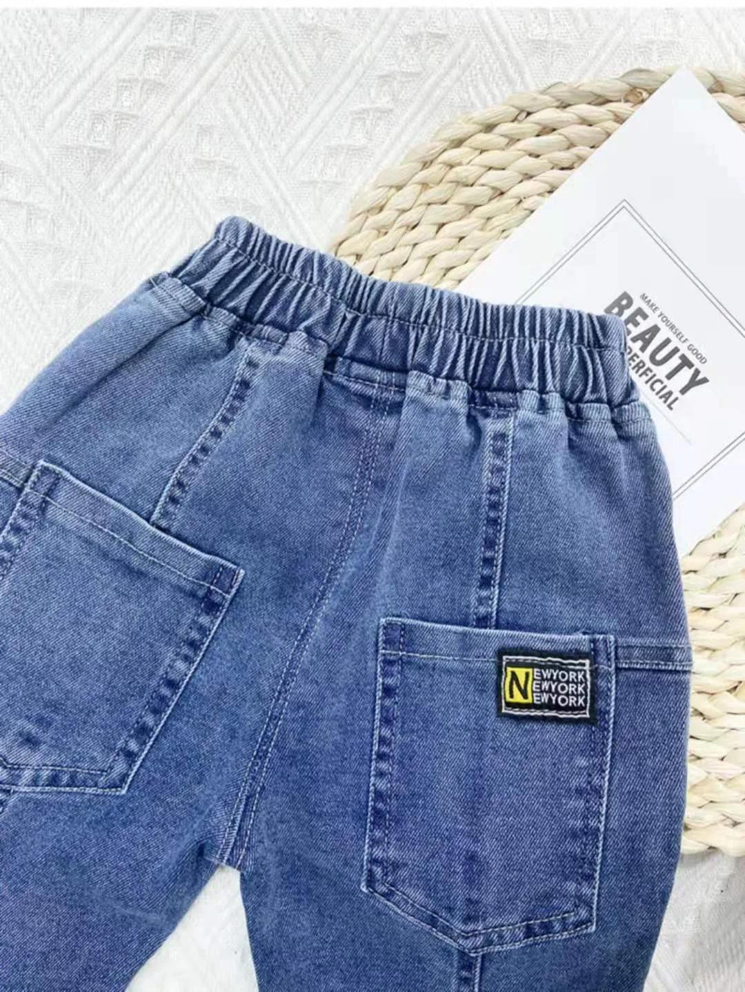 Jeans pour enfants printemps-été, jeans décontractés pour bébés garçons et filles, pantalon sarouel