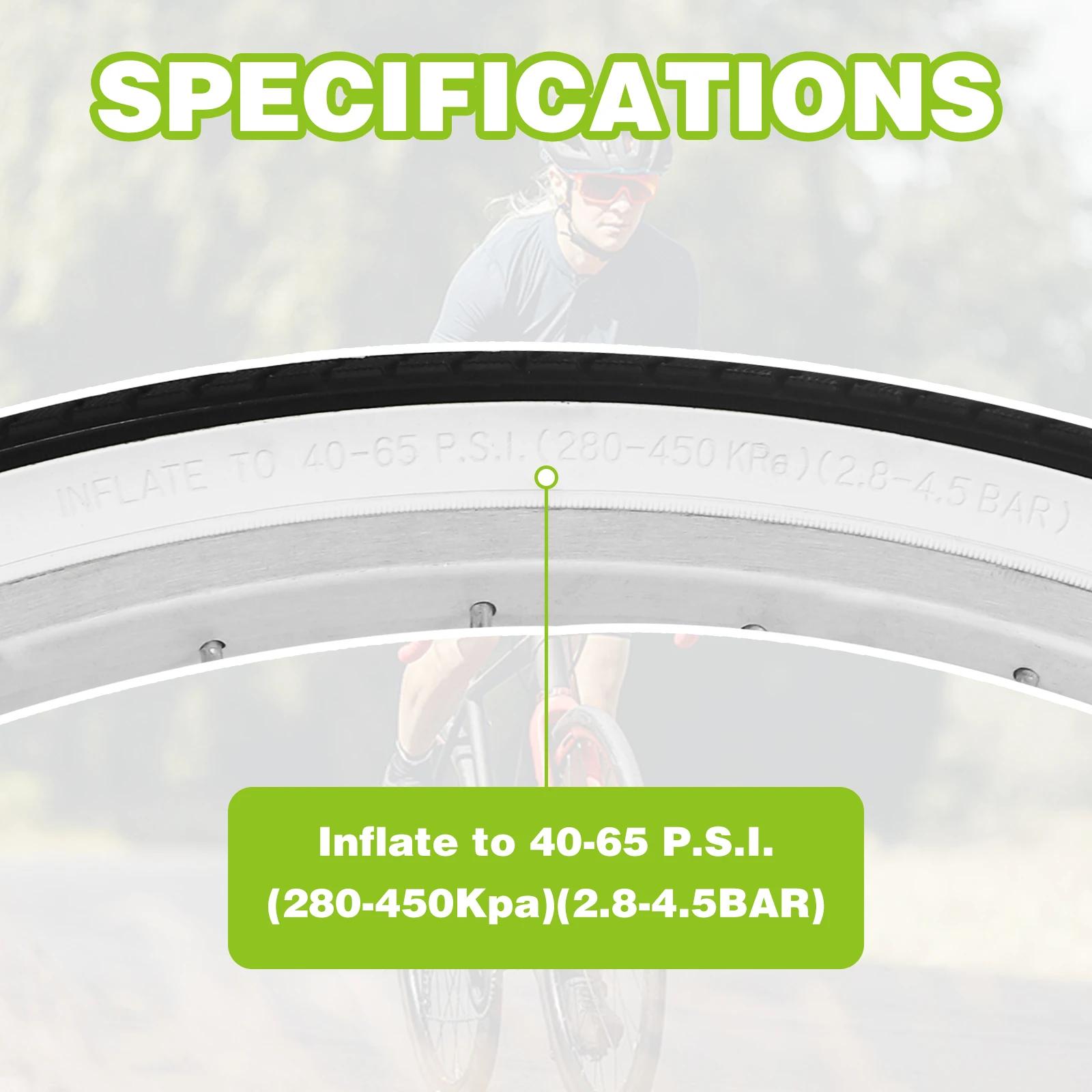 Pneu vélo 26x1.75 ZUKKA pliant mural blanc - Antidérapant drainage urbain banlieue