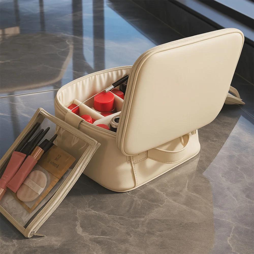 Nouvelle Trousse de Maquillage LED Haut de Gamme 2026, Grande Capacité, Sac de Voyage Portable pour