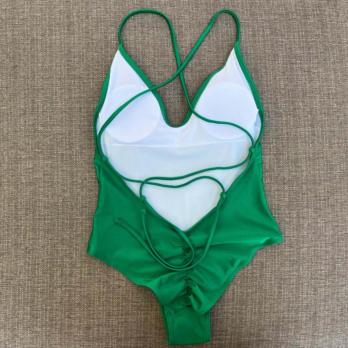 Maillot de bain une pièce rembourré, Sexy, couleur unie, Monokini, vêtements de plage, pour femmes,