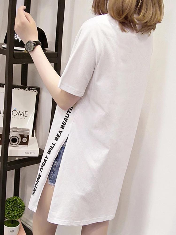 T-shirt manches courtes femme, ample, ample, en coton, imprimé jour de merveilles, été