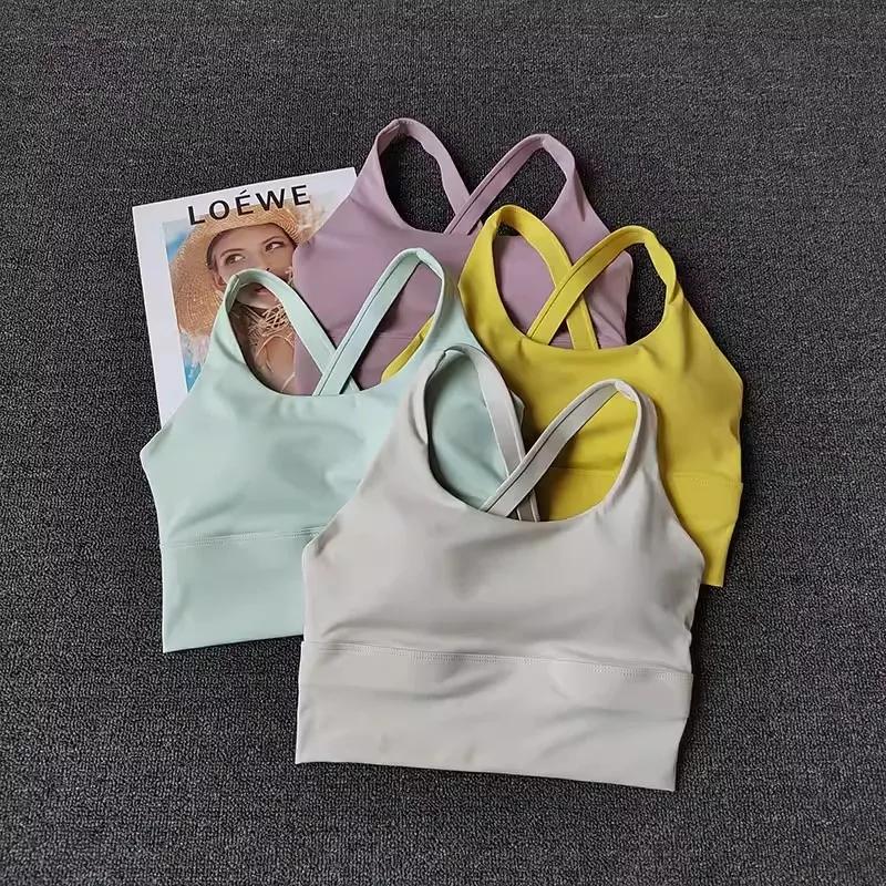 Soutien-gorge de sport pour femme à maintien élevé et contrôle des chocs - Bonnets intégrés monobloc