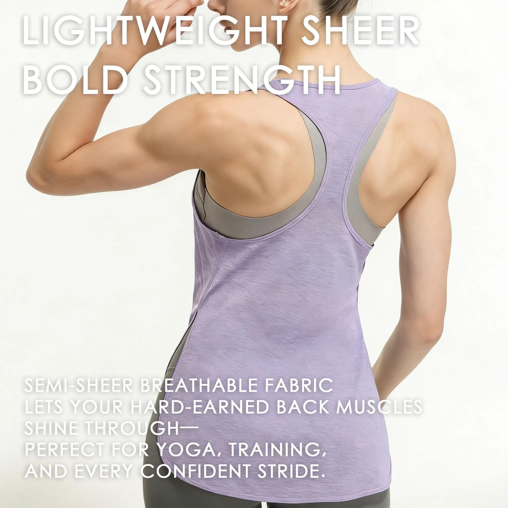 Gilet sport translucide femme - Haut course léger survêtement entraînement fitness athlétique