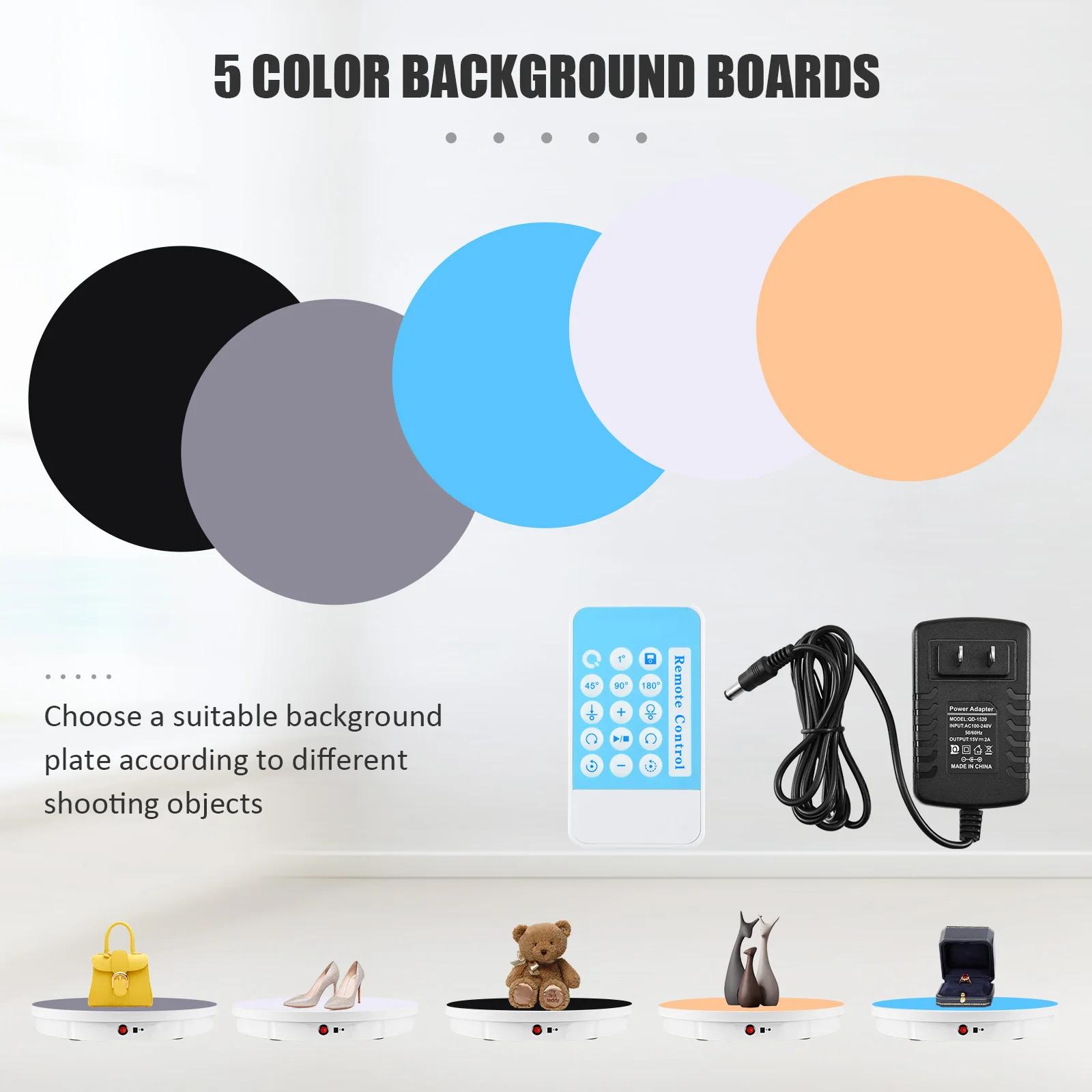 CNCBSR Présentoir rotatif électrique 52 cm 360 ° Kit de plateau tournant, porte-bijoux pour photog