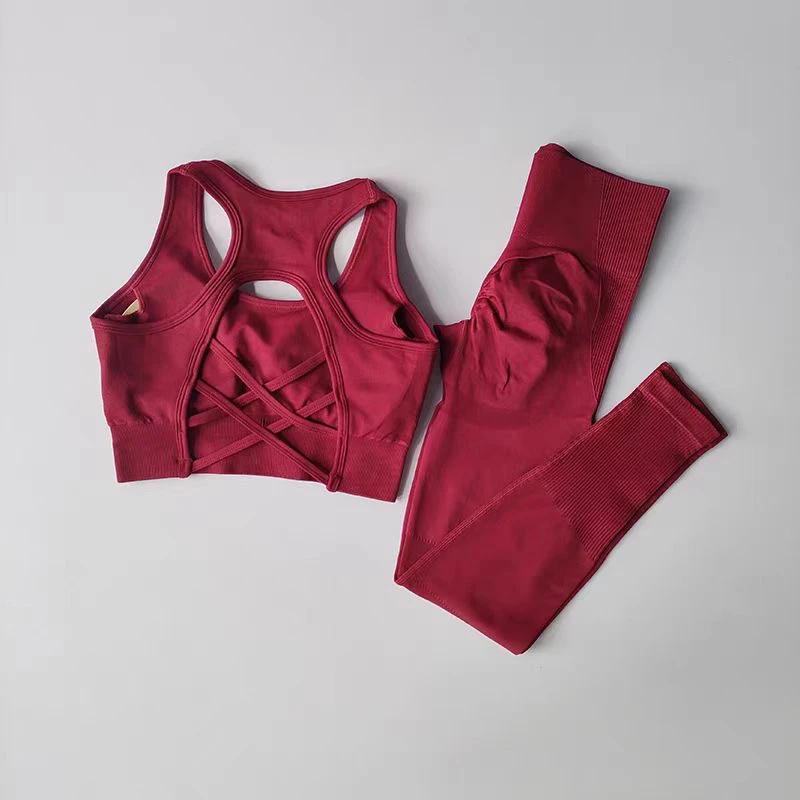 Soutien-gorge de sport antichoc, Leggings, Fitness professionnel, beauté du dos, séchage rapide, tai