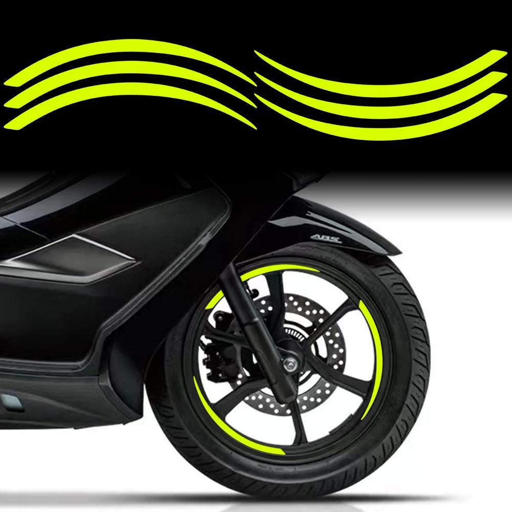 Bandes autocollantes réfléchissantes pour roues de moto, 6 pièces, 10 "12", pour YAMAHA, HONDA, SUZU