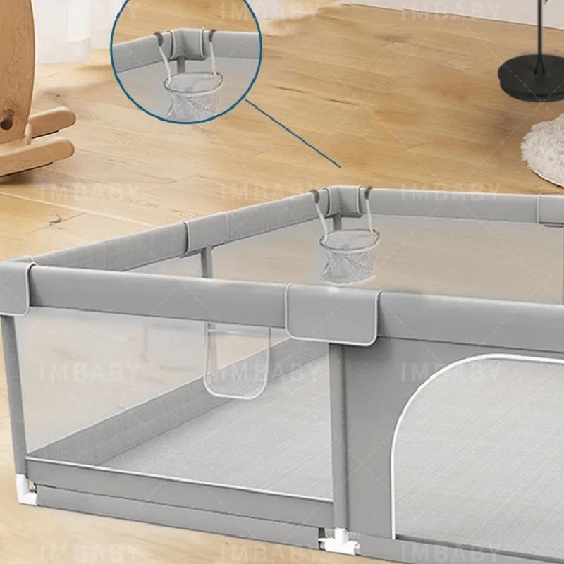 Grand Parc de Jeux pour Bébé, 200cm, avec 2 Cadeaux, Clôture de Sécurité Solide pour Enfant
