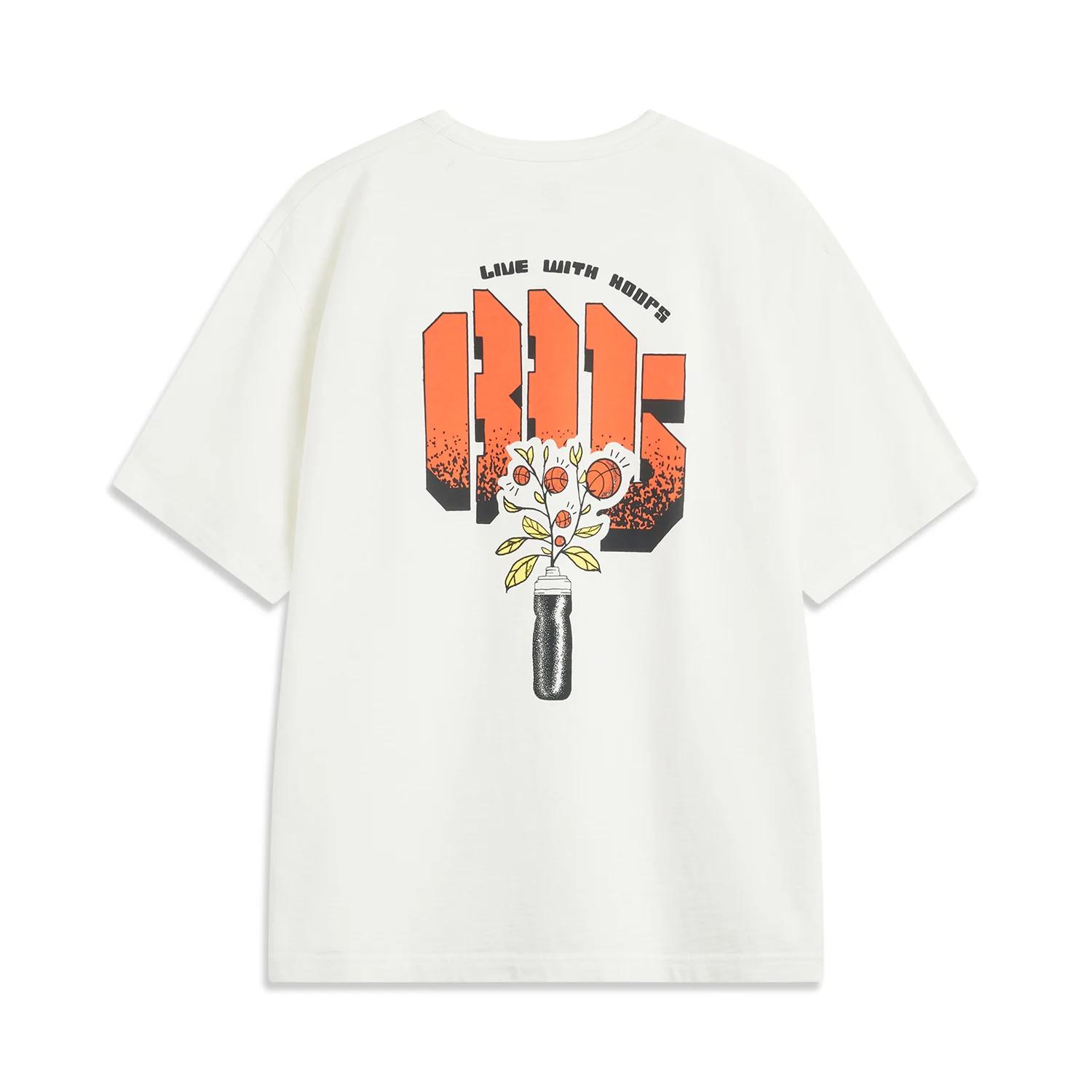 T-shirt Li-Ning BADFIVE basket homme - 100% coton streetwear ample - Style décontracté manches courtes AHSV023