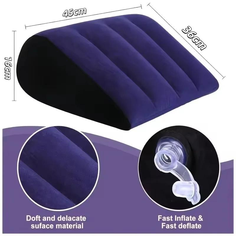 Oreiller gonflable en forme de coin pour voyage, léger, soutien lombaire des jambes, coussin de Post
