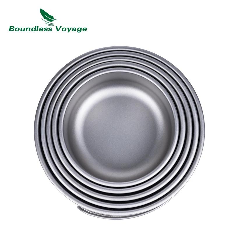 Casseroles en titane Voyage sans limite, bols, vaisselle avec poignée pliante, Camping de plein air,