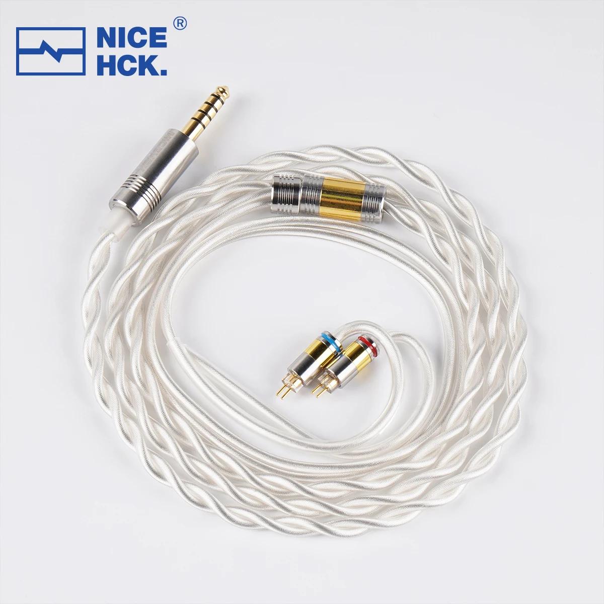 NICEHCK SnowCat câble HiFi 6N OCC + 6N fil d'écouteurs OCC plaqué argent 3.5/2.5/4.4 MMCX/2Pin/QDC p