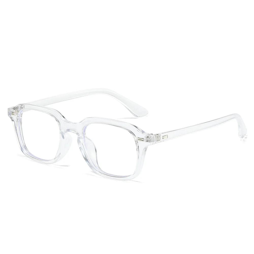 Lunettes carrées bloquant la lumière bleue pour hommes et femmes, unisexe, Rivets transparents, Anti