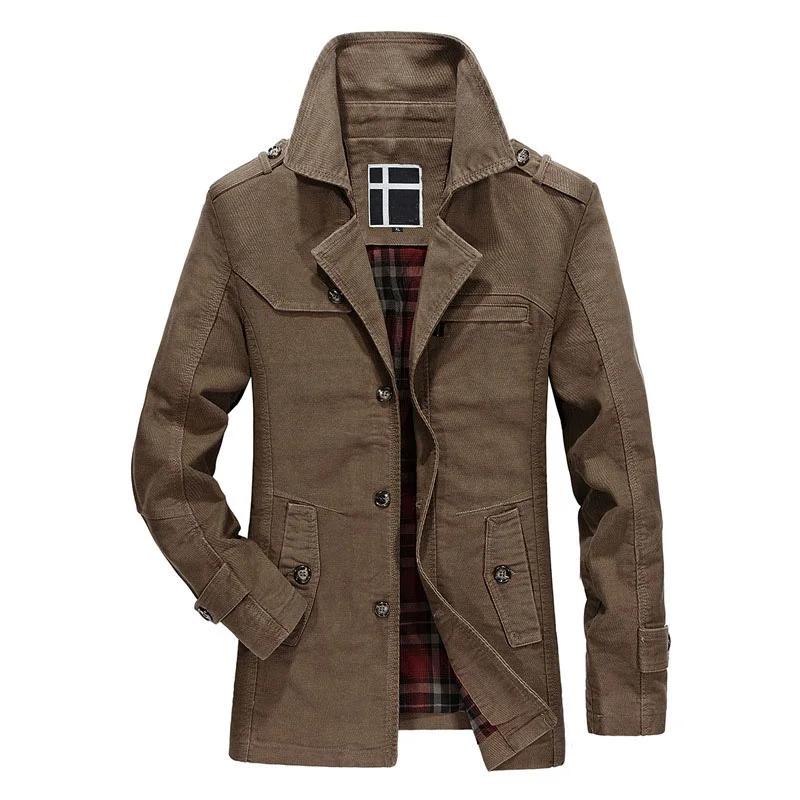Haute qualité hommes Trench Coat mode solide pur coton mince décontracté hommes vêtements homme coup