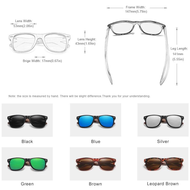 KINGSEVEN – lunettes de soleil en noyer pour hommes, monture d'épissure en bois, verres polarisés en