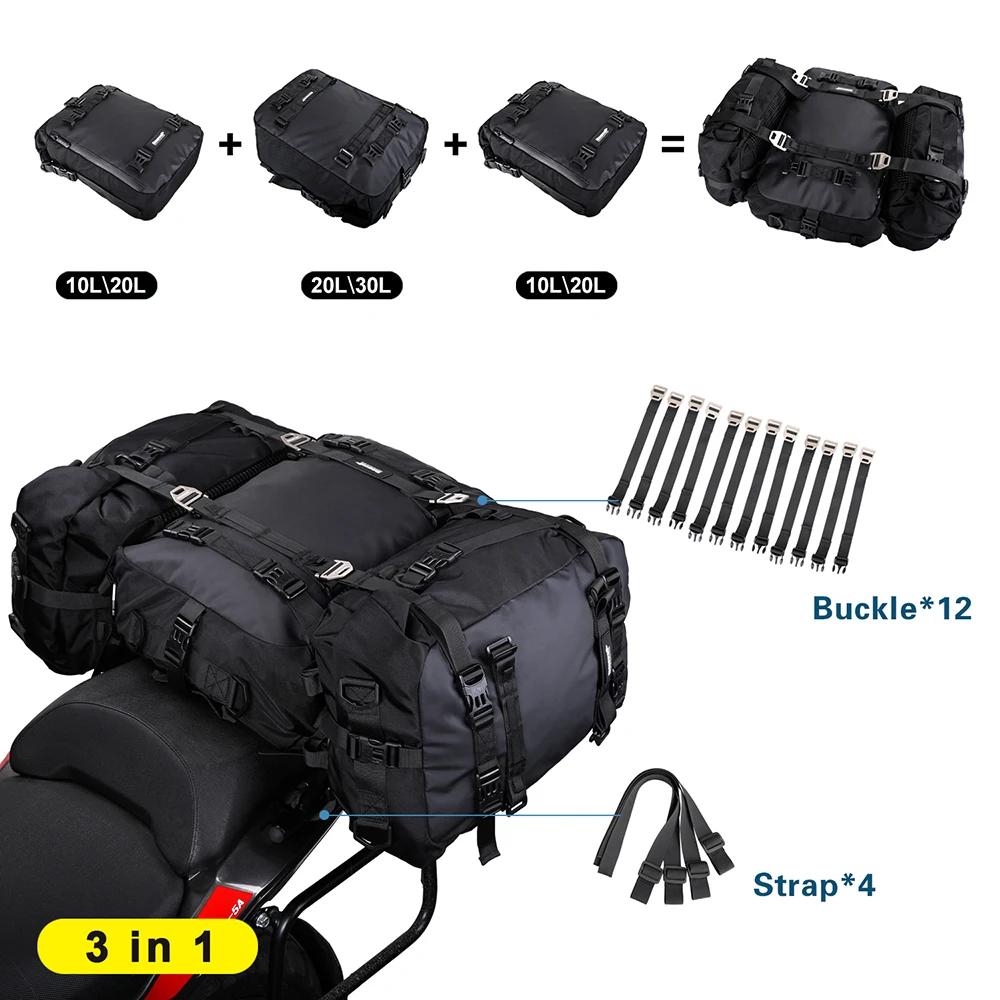 Rhinowalk sac de siège arrière de moto 10/20/30L sac à dos de cyclisme multifonctionnel étanche sell
