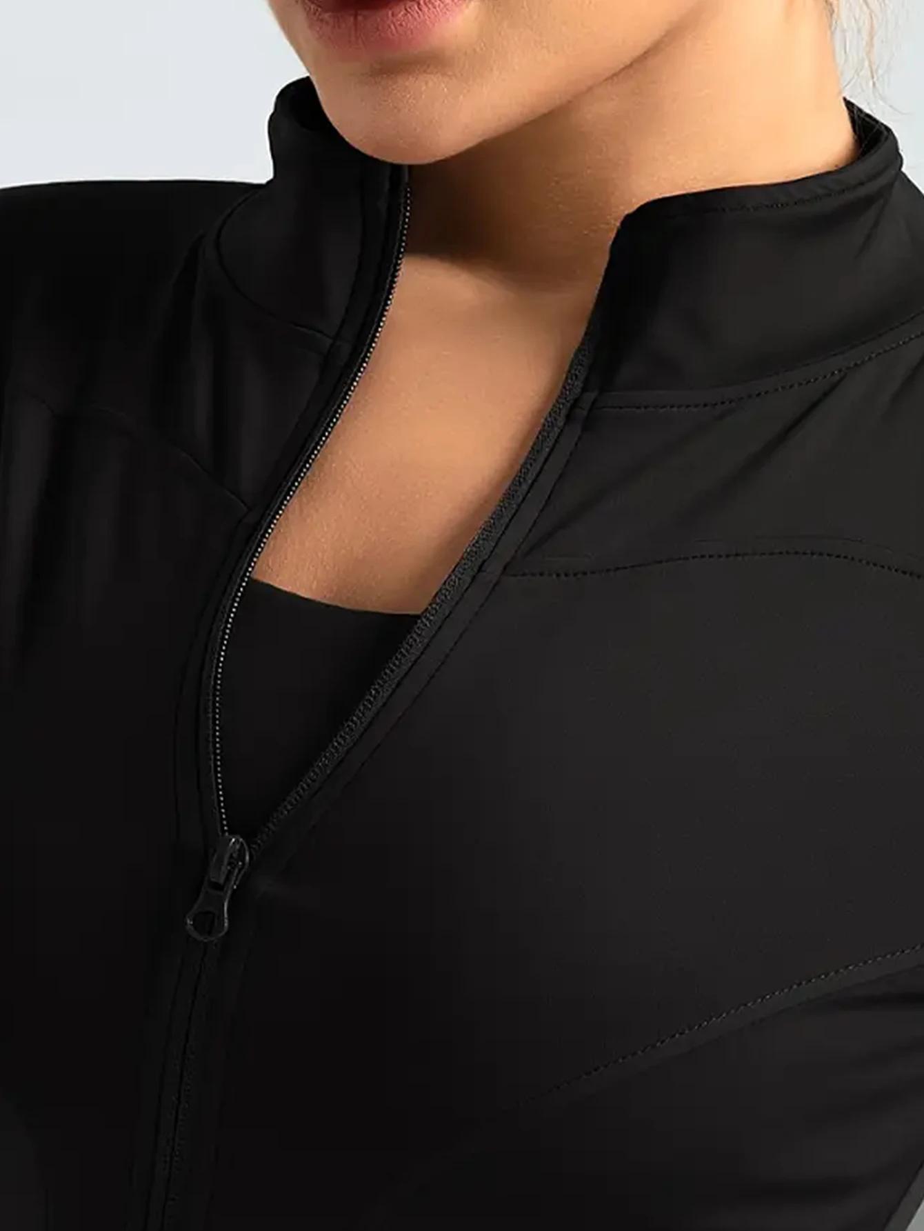 Veste de fitness, haut moulant à séchage rapide pour femmes, édition automne 2025, col montant de pr