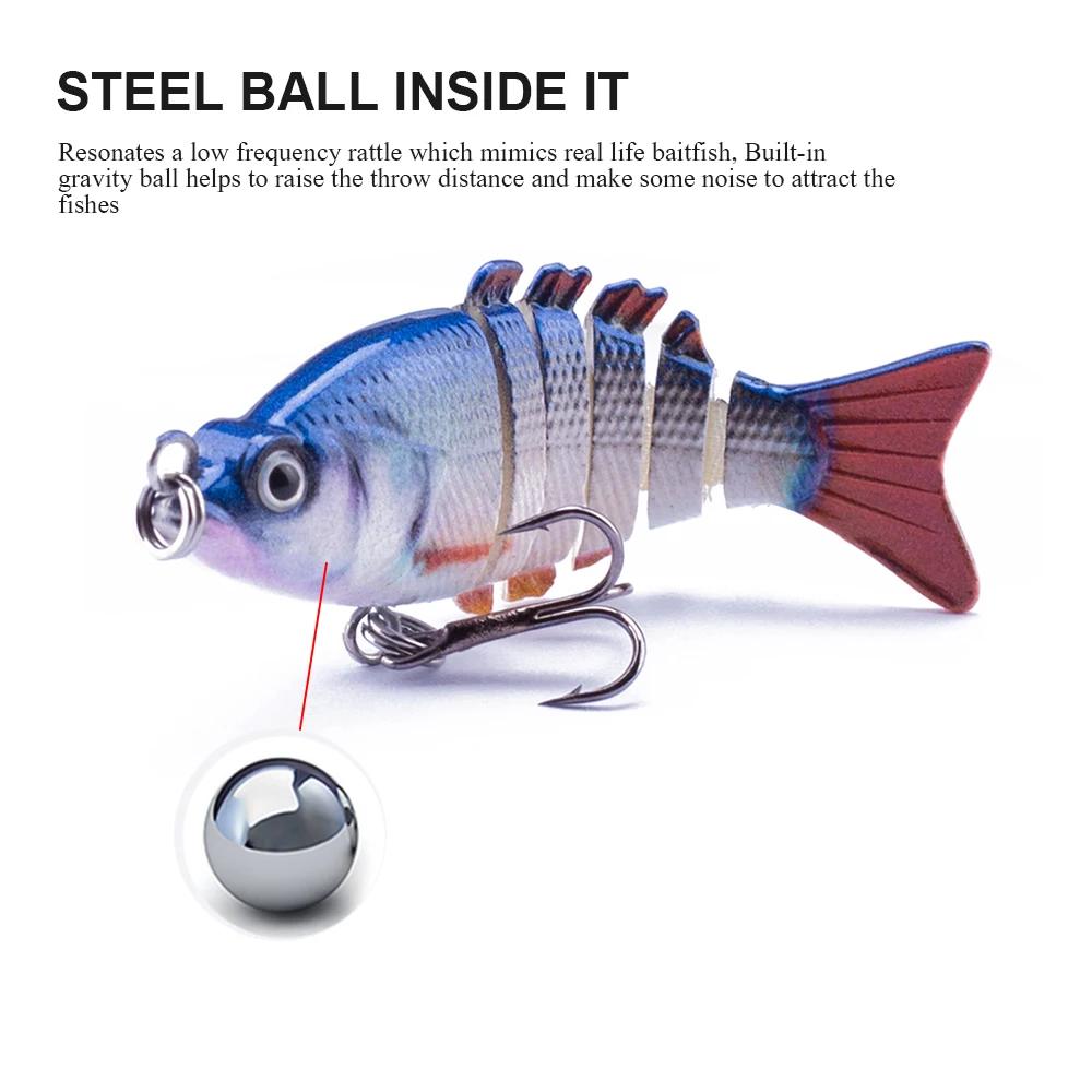Leurre de pêche articulé Hanlin 5/6/7/8/10cm, mini-swimbait flexible, leurre bionique crankbait coul
