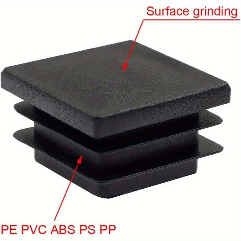 Moules carrés en acier 45x45MM, couvercle de protection, gaine de pied, bouchon carré en plastique,