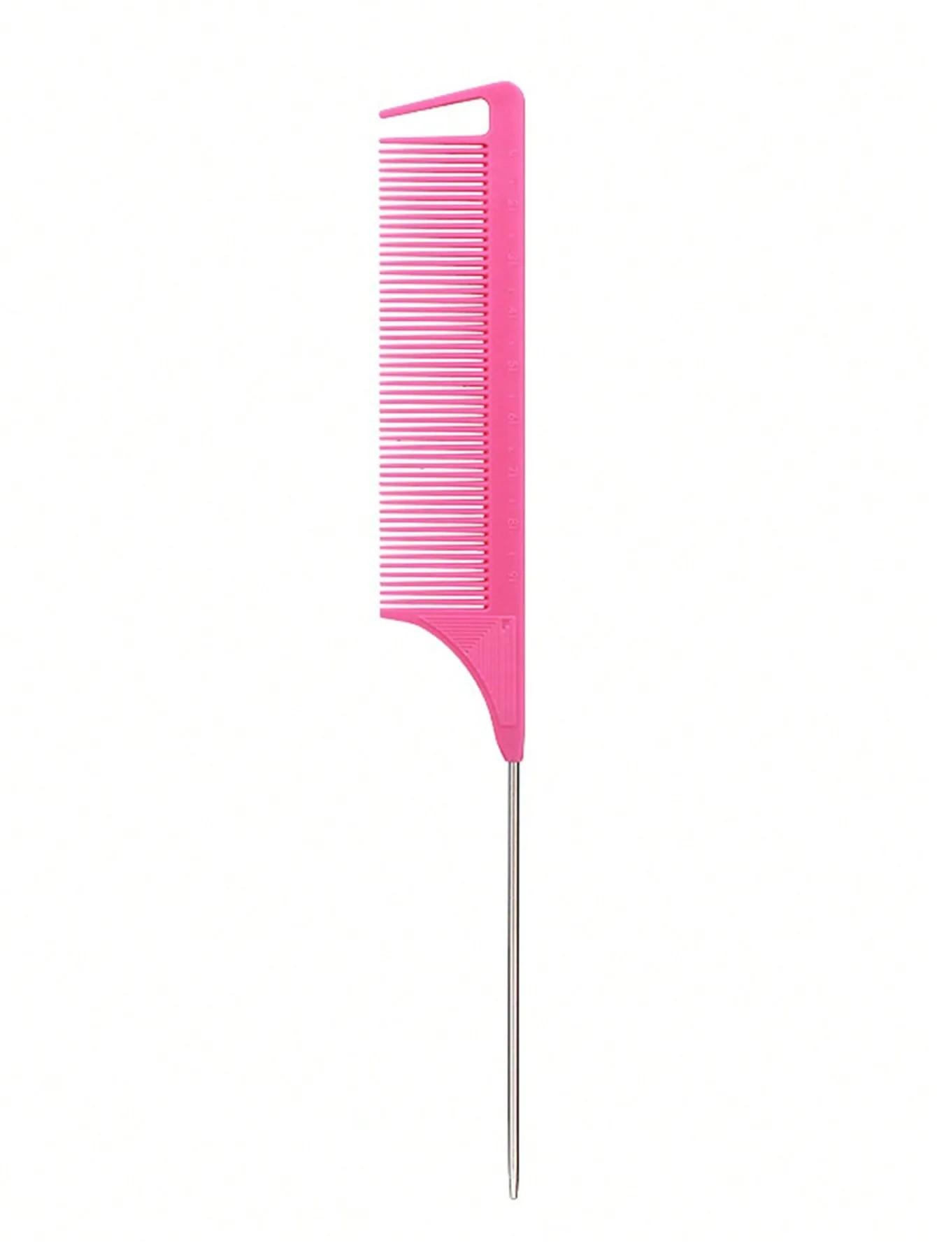 Peigne à cheveux professionnel à queue pointue en acier inoxydable, brosse à cheveux, outil de coiff