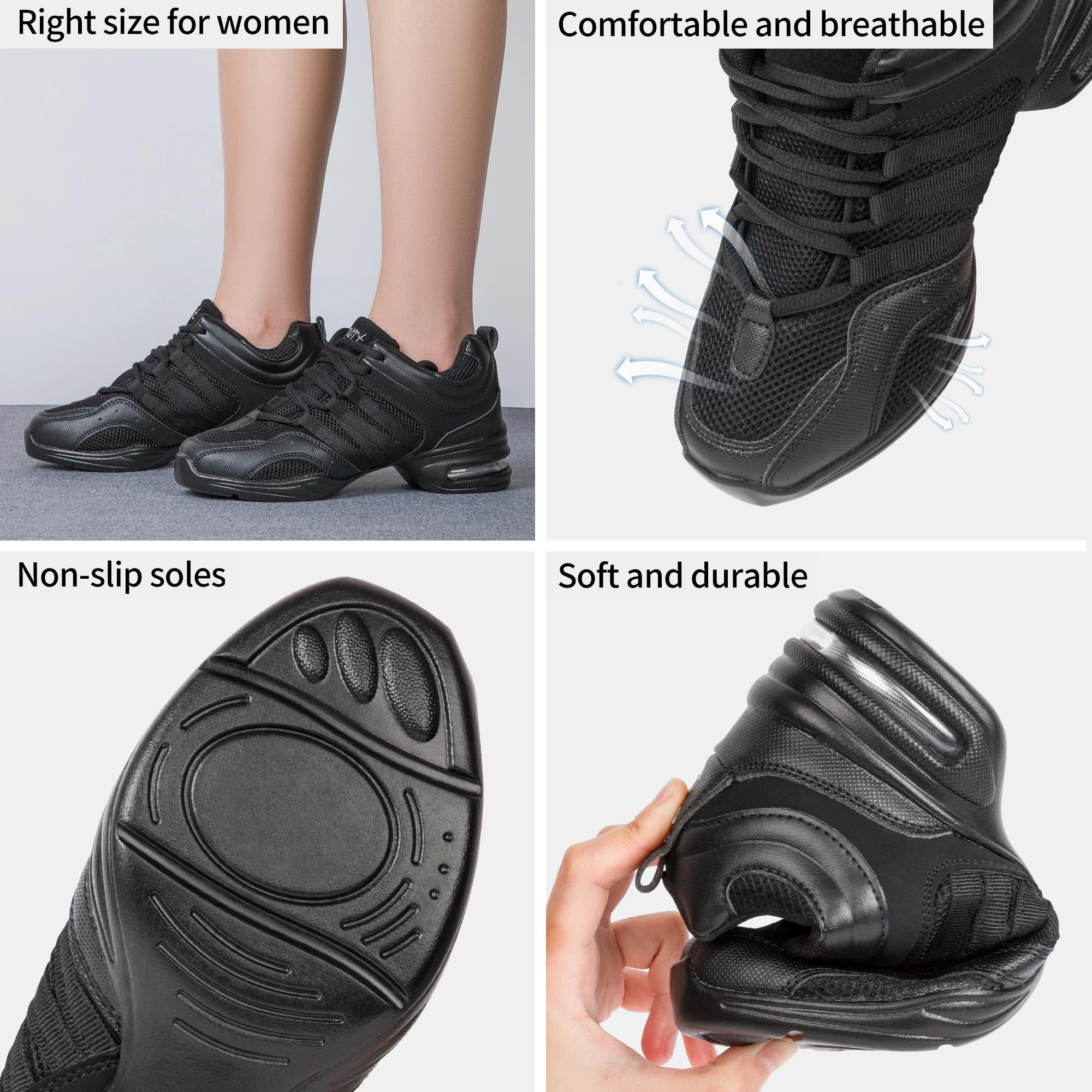 Chaussures de danse Ociadans pour femmes - Jazz moderne et salsa avec semelle souple
