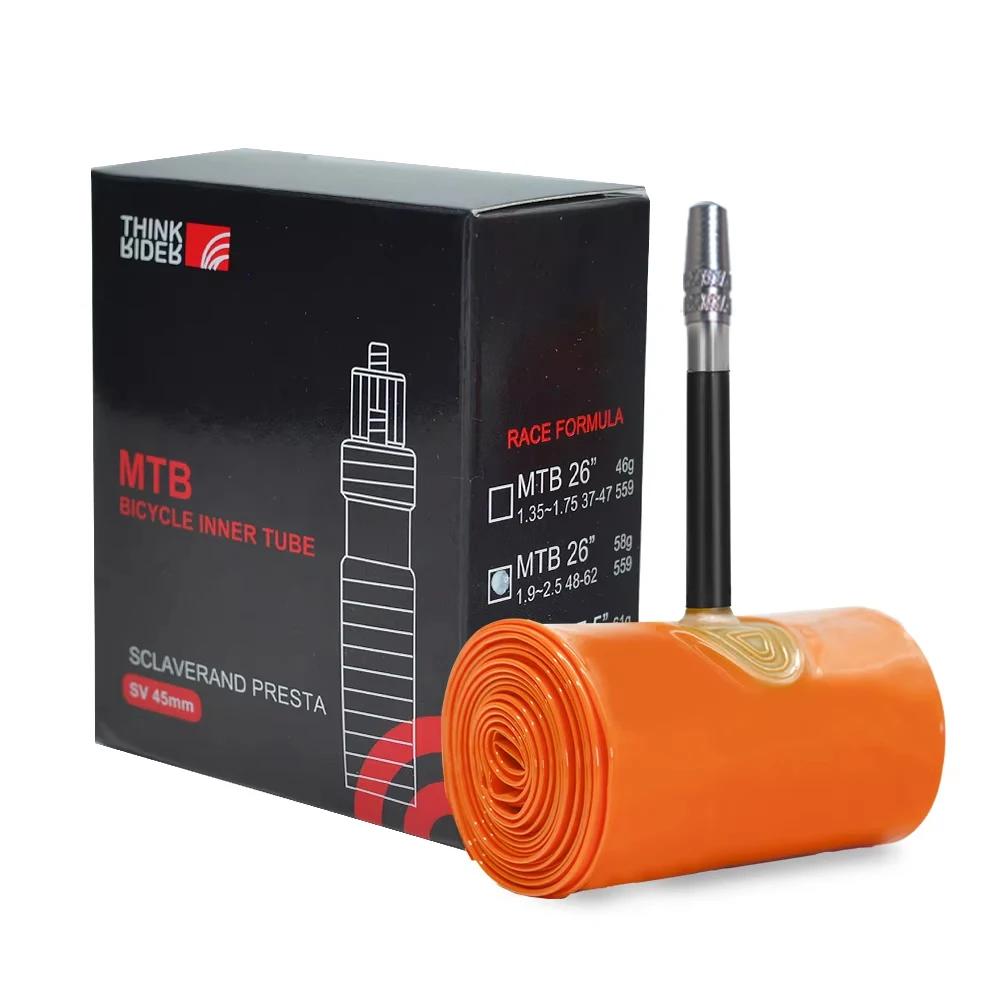 ThinkRider 2PSC chambre à air de vélo ultralégère 26 27.5 29 pouces vtt vélo TPU matériel pneu 45mm