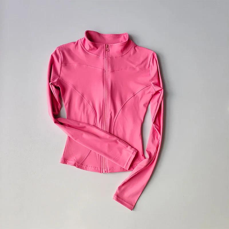 Veste de sport à manches longues pour femme, vêtements de yoga minces, cardigan zippé à séchage rapi