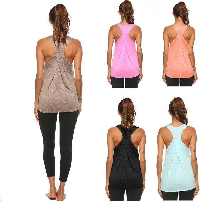 Haut court de yoga femme à séchage rapide - Dos en fibre pour fitness et entraînement sportif