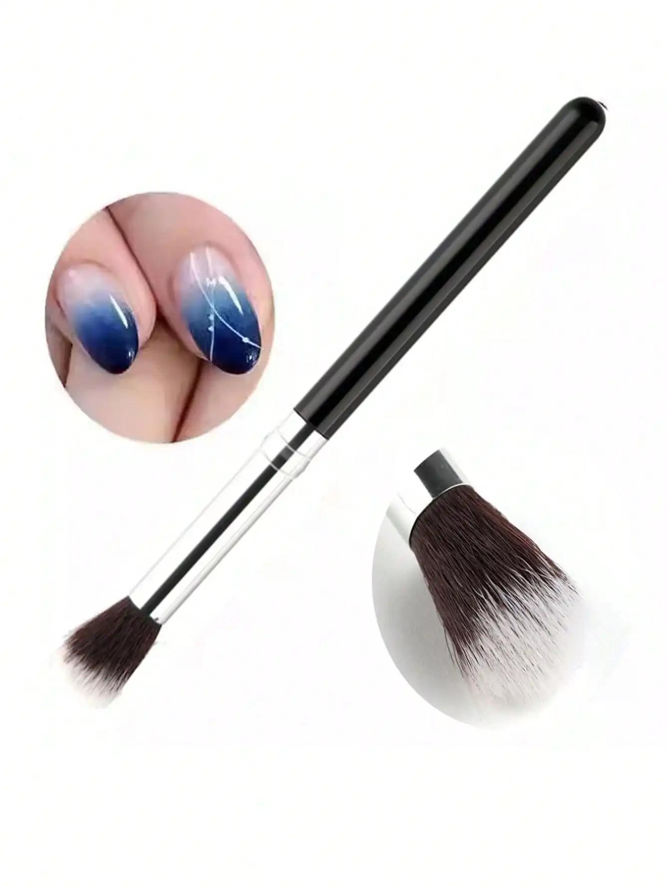 Ensemble de pinceaux pour Nail Art ombré, 2 pièces, ombre à paupières, fond de teint, Blush, pinceau