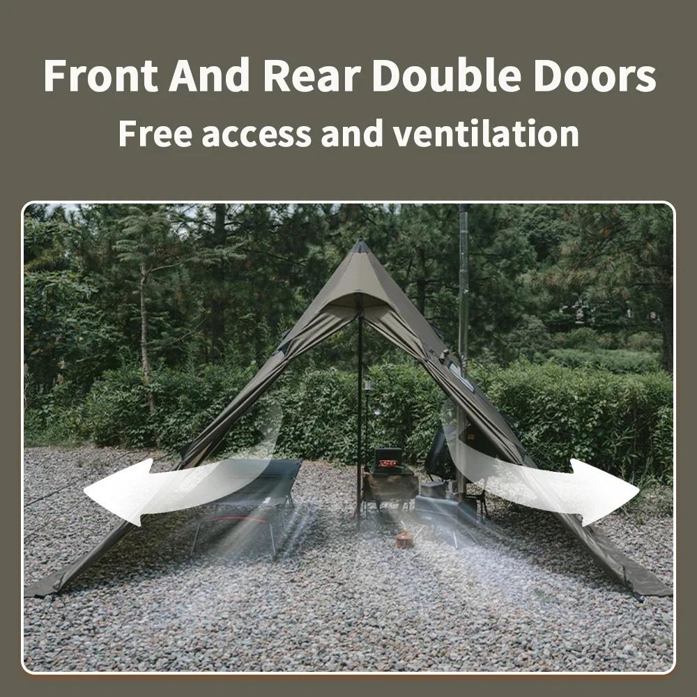 Natureifa-Tente Pyramidale Portable et Étanche pour Camping en Plein Air et Pique-Nique, Tipi de Ran