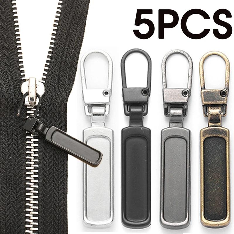 5 pièces couture bricolage détachable fermeture éclair tête fermeture éclair tirer pratique robuste