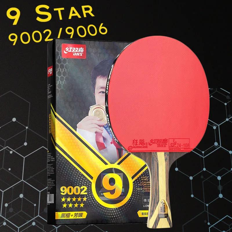 Raquette de Tennis de Table DHS 9 étoiles professionnelle 5 bois 2 ALC raquette de Ping-Pong Offensi