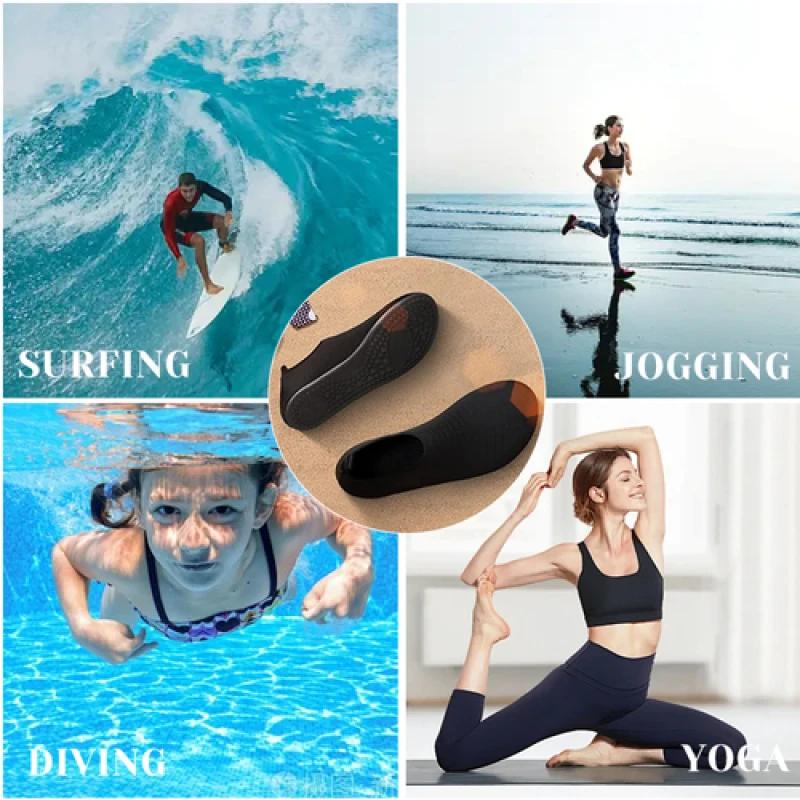 Chaussures d'eau de plage unisexes, pantoufles de natation respirantes à séchage rapide, baskets de