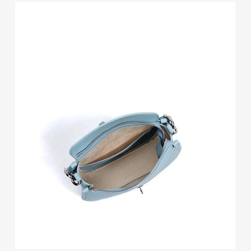 Petit sac à bandoulière de luxe pour femmes, Design de Niche, sac croissant en cuir véritable haut d