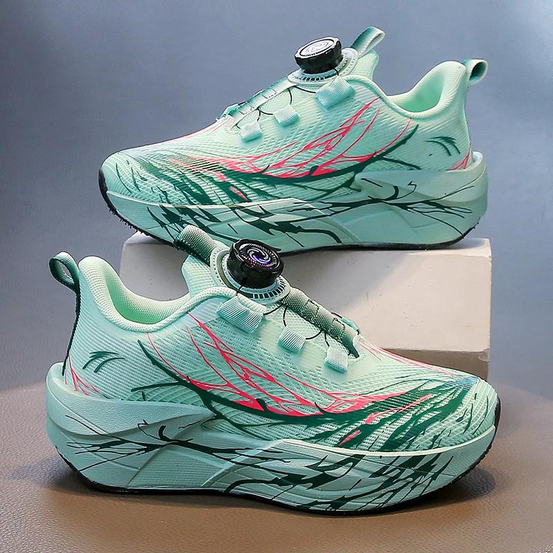 Chaussures de course pour enfants, baskets de Tennis antidérapantes à coussin d'entraînement scolair