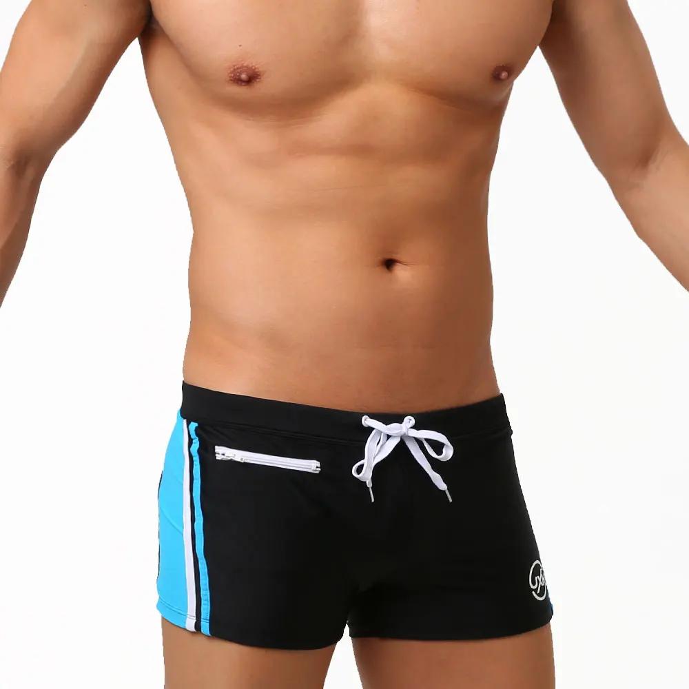 Maillots de bain pour hommes avec maillot de bain push-up Boxer avec poche hi-q Sexy hommes respiran