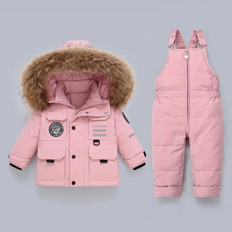 Parka d'hiver pour enfants, combinaison de ski pour filles, ensemble de vêtements pour bébé garçon,