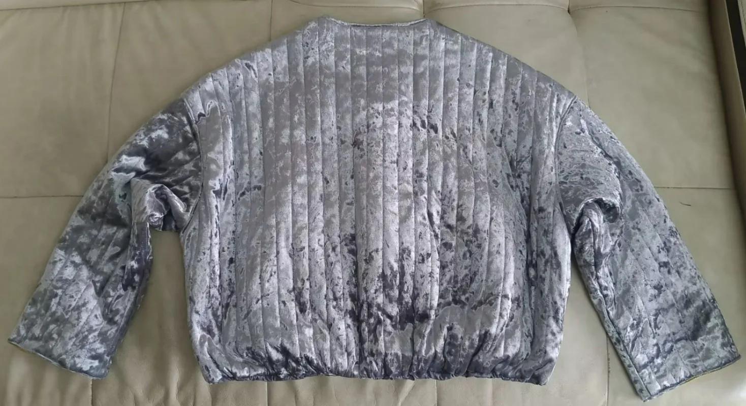 Veste Cardigan gris à fermeture éclair pour femme, manteau épais en coton, haut de gamme, chaud, man
