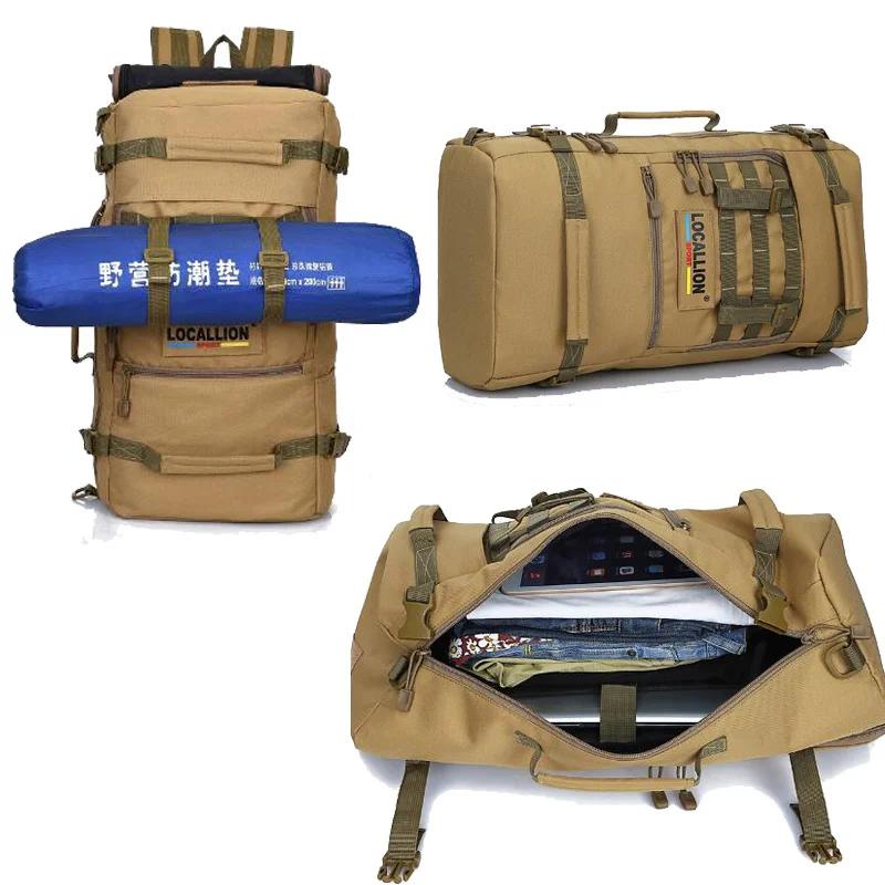 Sac à dos militaire tactique de 50l pour homme, accessoire de plein air, 3p, pour Trekking, voyage,