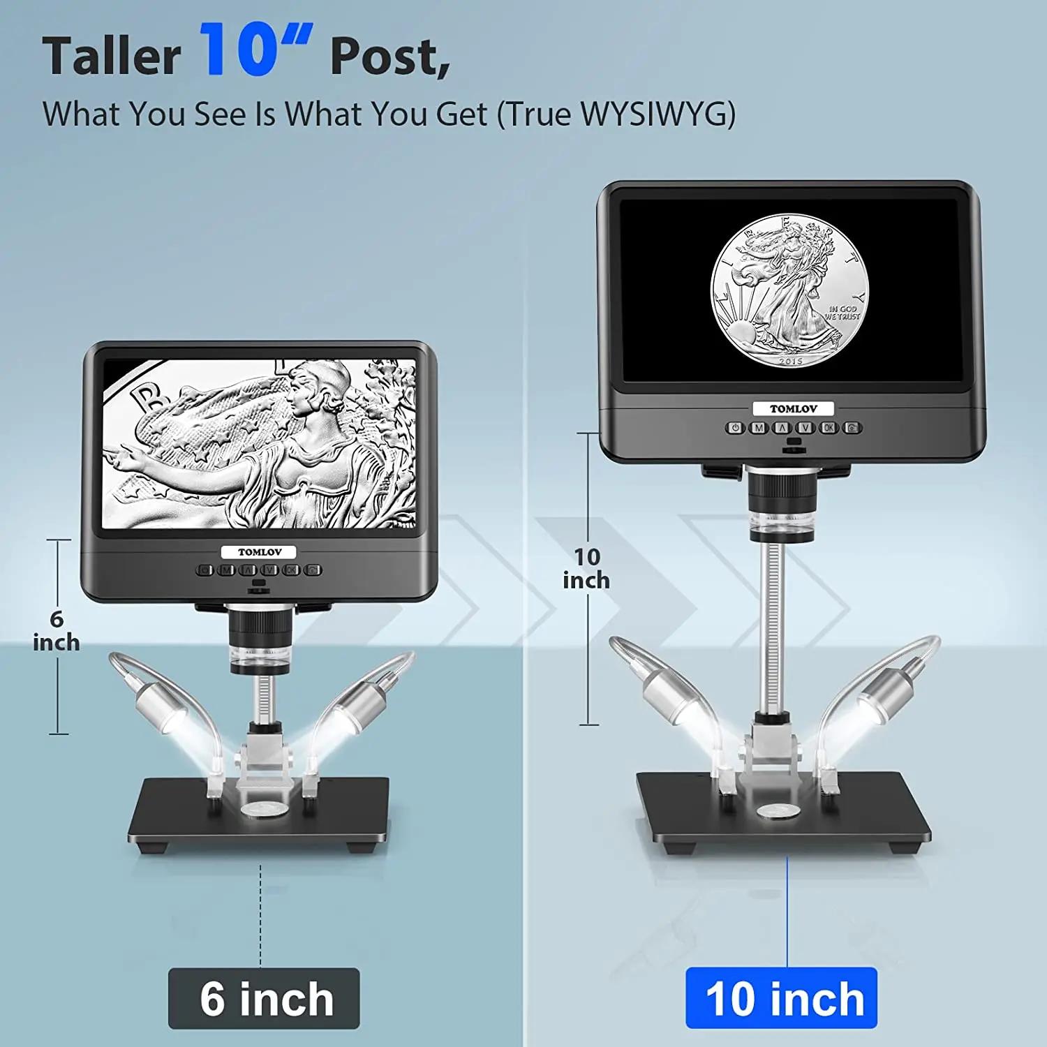TOMLOV Microscope numérique Support en alliage d'aluminium BR02 Support réglable Support de poteau M