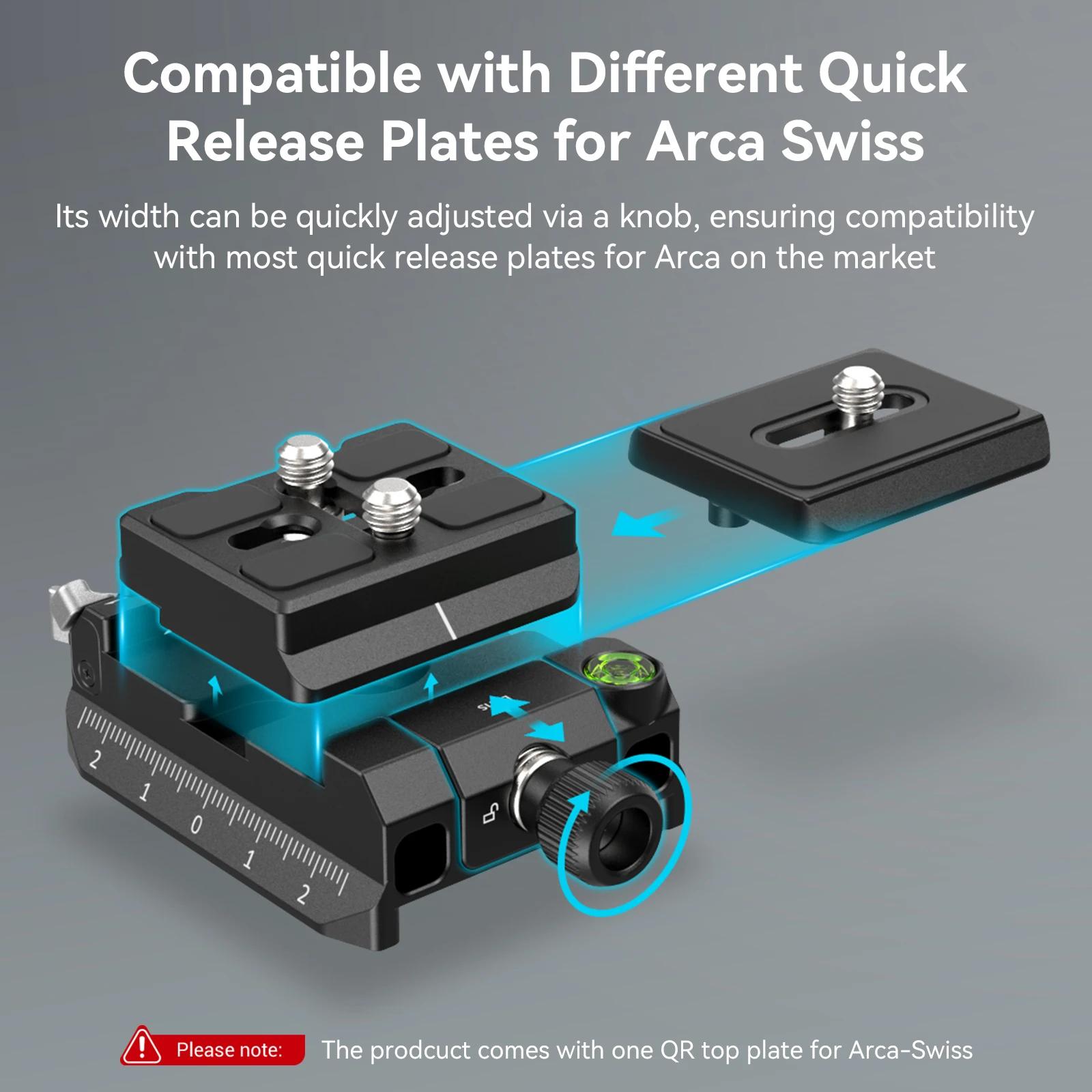 SmallRig-Kit de plaques de montage Arca-Swiss Manfrotto, largeur réglable, compatible avec les stabi