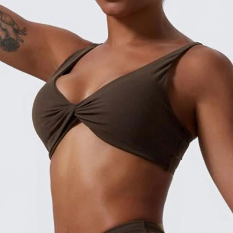 Nouveau soutien-gorge de sport push-up pour femme, respirant et doux, idéal pour le yoga et l'entraî