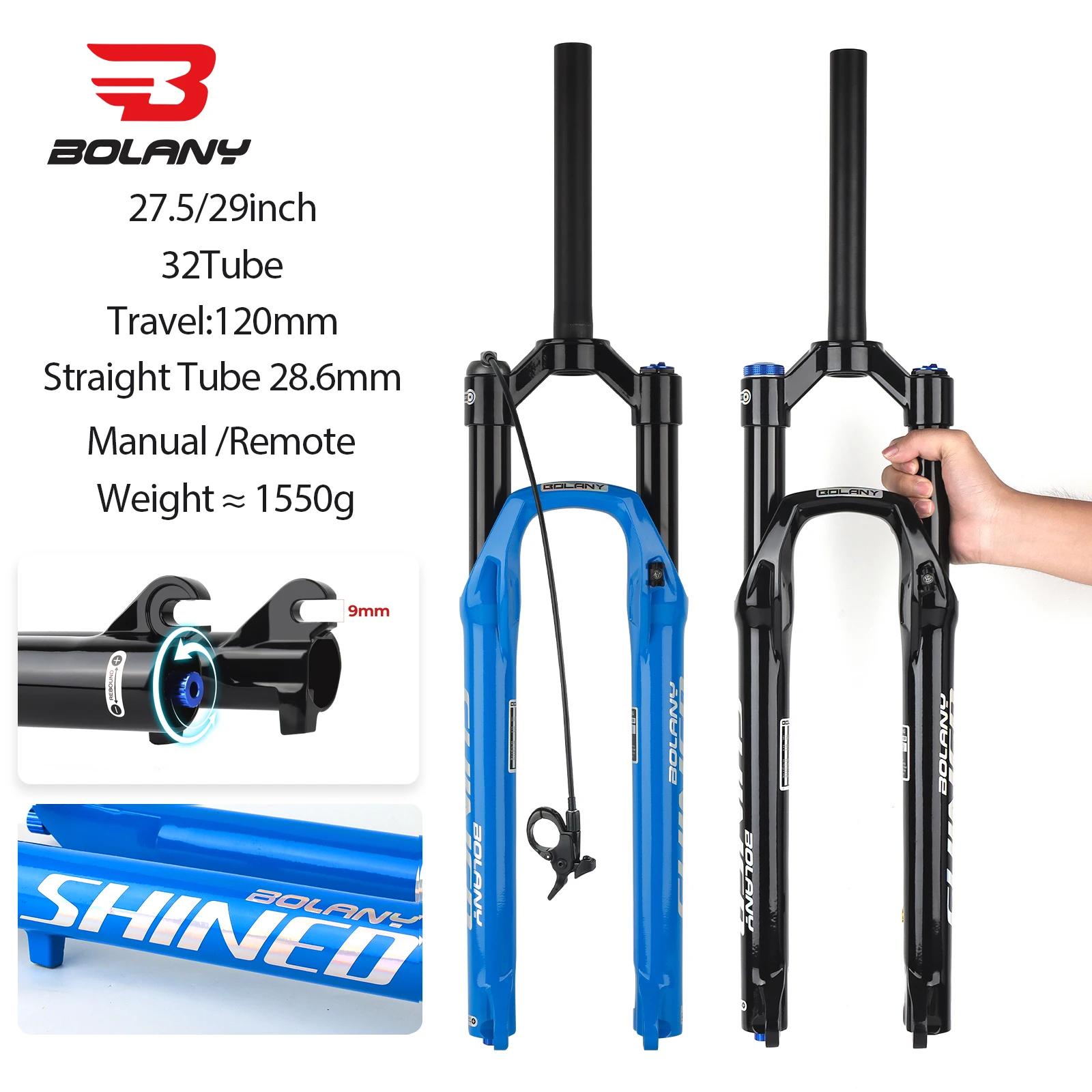 BOLANY fourche à Air de vélo 26/27, 5/29 pouces fourche à Suspension à Tube droit rebond réglable 9x