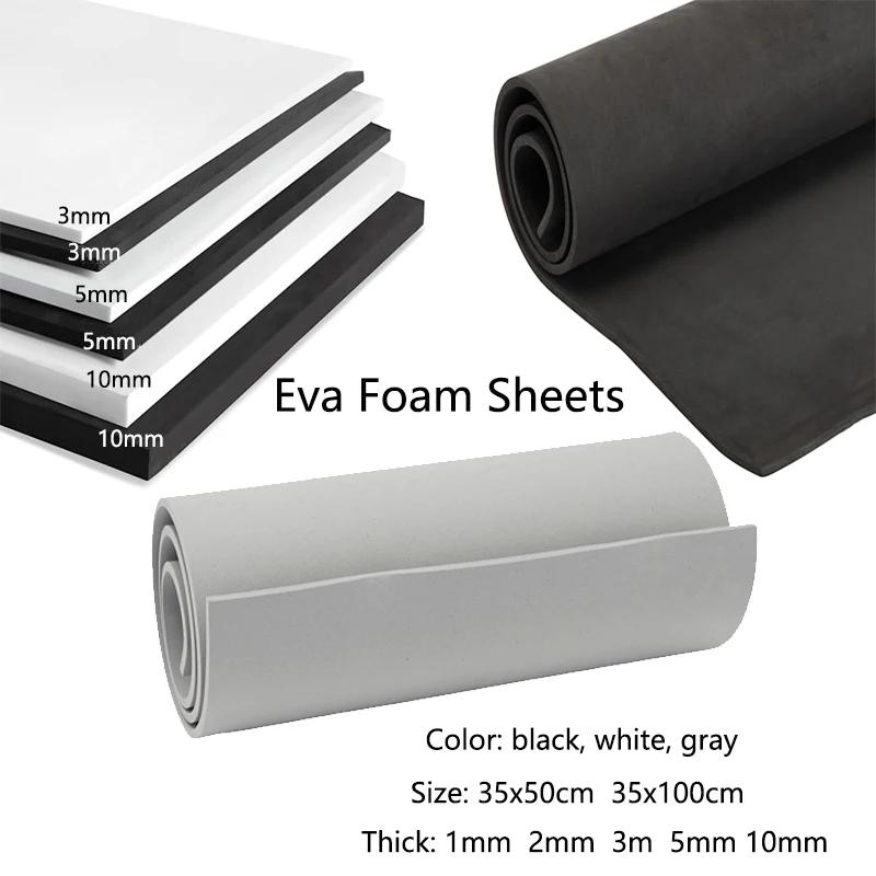 Feuilles de mousse EVA noires et blanches, feuilles d'EVA pour loisirs créatifs, faciles à découper,